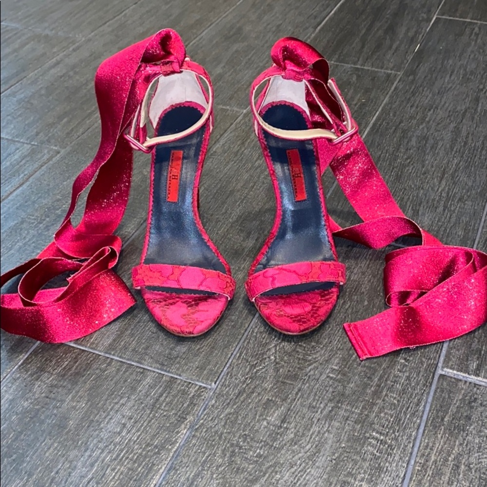 Carolina Herrera ankle wrap stiletto